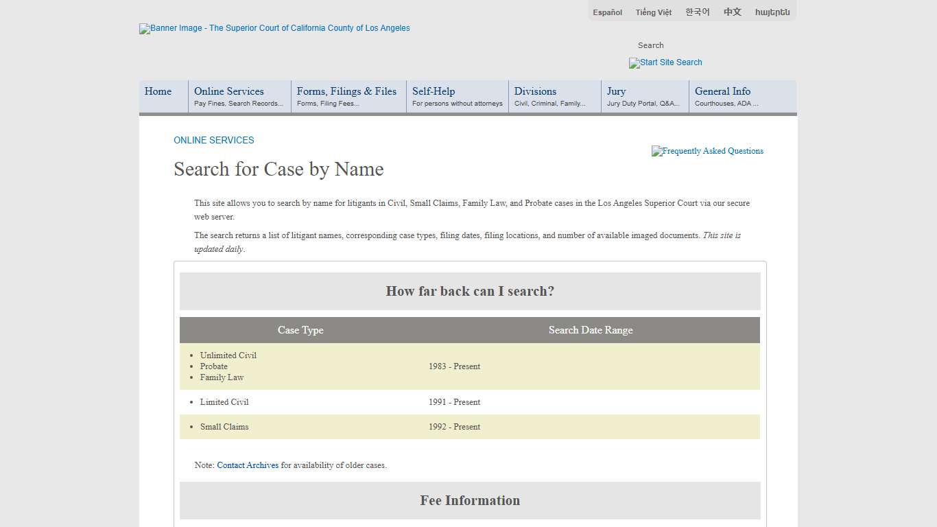 LASC-Online Services